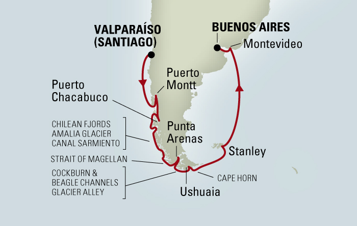 map of Cosmic Trails 16 trip