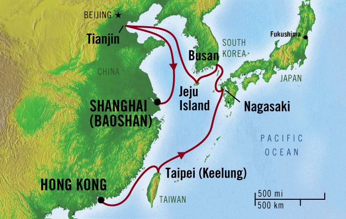 map of our trip