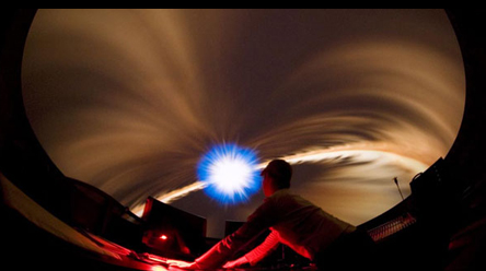 Inside the planetarium at Imiloa