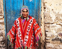 Incan Man in Cuzco, Peru